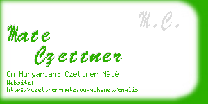 mate czettner business card