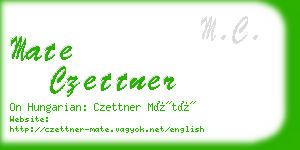 mate czettner business card